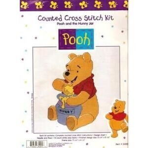 Symbol of Excellence Pooh And The Hunny Jar Counted Cross Stitch Kit